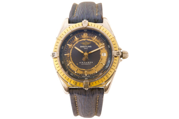 Breitling Antares Stahl und Gelbgold Lederband und Faltschließe | Breitling Antares Steel And Yellow Gold Leather Strap And Folding Clasp