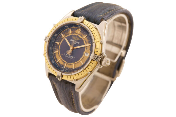 Breitling Antares Stahl und Gelbgold Lederband und Faltschließe | Breitling Antares Steel And Yellow Gold Leather Strap And Folding Clasp - Image 5
