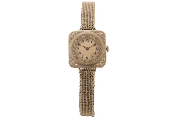 Damenuhr mit Platinarmband mit Diamanten Art Deco | Ladies' Watch With Platinum Bracelet With Diamonds Art Deco