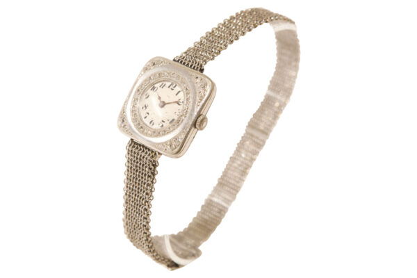 Damenuhr mit Platinarmband mit Diamanten Art Deco | Ladies' Watch With Platinum Bracelet With Diamonds Art Deco - Image 2