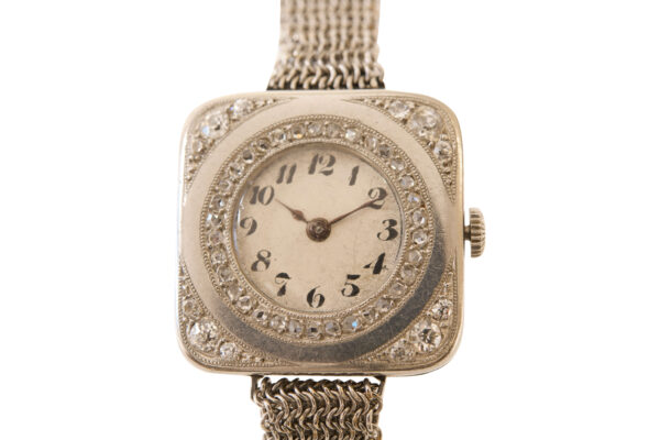 Damenuhr mit Platinarmband mit Diamanten Art Deco | Ladies' Watch With Platinum Bracelet With Diamonds Art Deco - Image 3