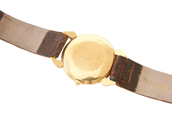 Doxa Gelbgold Lederarmband mit Handaufzug | Doxa Yellow Gold Leather Strap With Manual Winding - Image 3