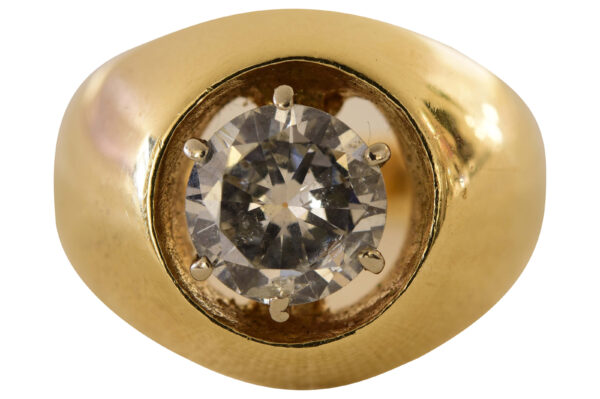 #40 Ring aus Gelbgold mit einem Diamanten im Übergangsschliff | Ring In Yellow Gold With A Transitional-Cut Diamond - Image 5