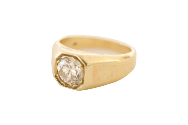 #43 Ring Gelbgold mit einem Brillanten | Yellow Gold Ring With One Diamond - Image 4