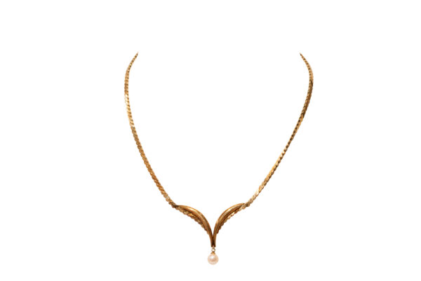 #52 Halskette aus Gelbgold mit einer Akoya-Zuchtperle | Necklace In Yellow Gold With An Akoya Cultured Pearl - Image 2