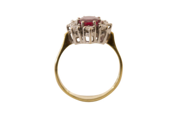 #60 Ring aus Weißgold und Gelbgold mit Brillanten und einem Turmalin | Ring In White Gold And Yellow Gold With Diamonds And A Tourmaline - Image 2
