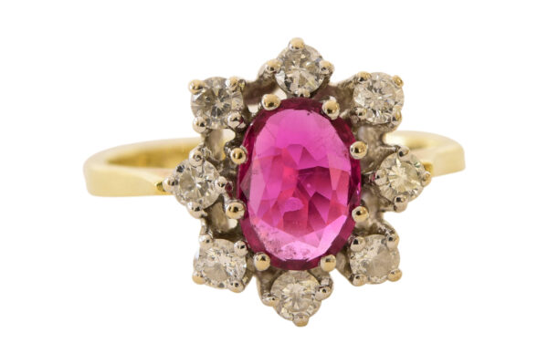 #60 Ring aus Weißgold und Gelbgold mit Brillanten und einem Turmalin | Ring In White Gold And Yellow Gold With Diamonds And A Tourmaline - Image 5