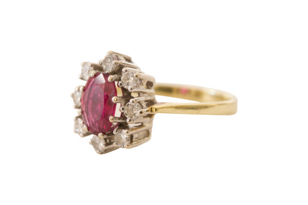 #60 Ring aus Weißgold und Gelbgold mit Brillanten und einem Turmalin | Ring In White Gold And Yellow Gold With Diamonds And A Tourmaline - Image 4