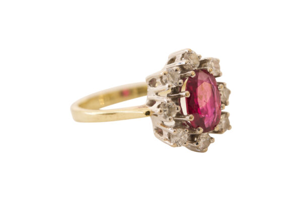 #60 Ring aus Weißgold und Gelbgold mit Brillanten und einem Turmalin | Ring In White Gold And Yellow Gold With Diamonds And A Tourmaline - Image 3
