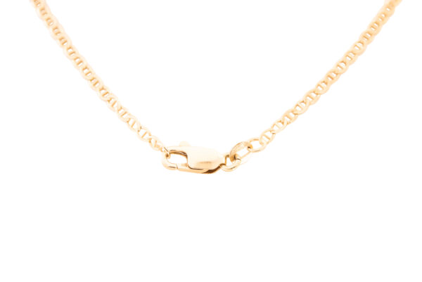 #79 Collier aus Gelbgold mit Brillanten und Saphiren im Herzschliff  | Yellow Gold Necklace With Brilliant-Cut Diamonds And Heart-Cut Sapphires - Image 3
