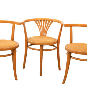 #104 Three Thonet Armchairs | 3 Thronet Ecksessel