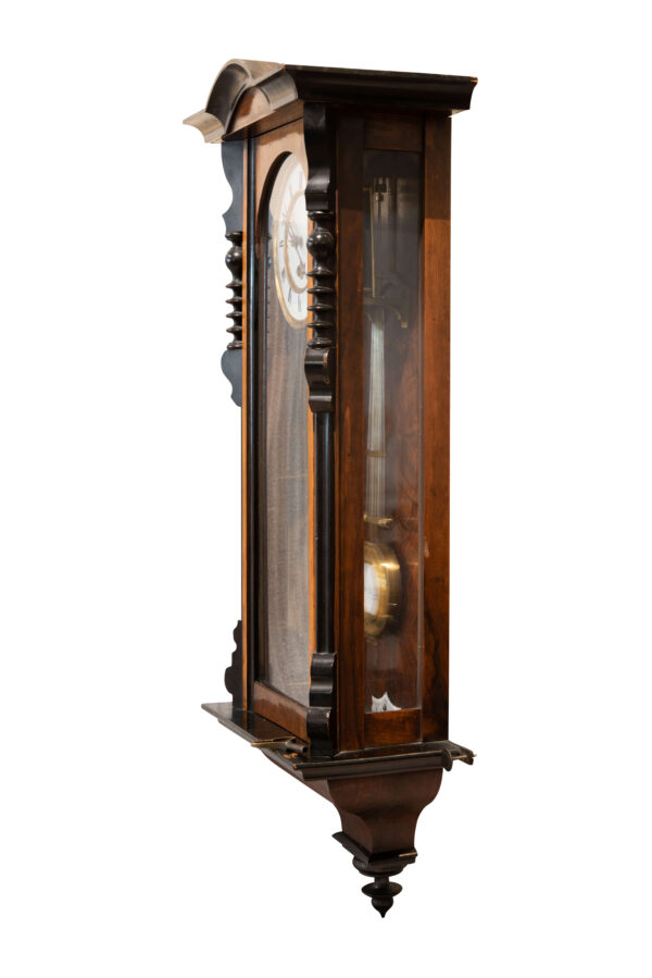 #108 Antique Wall Pendulum Clock Made of Wood | Antike Wandpendeluhr aus Holz - Image 5