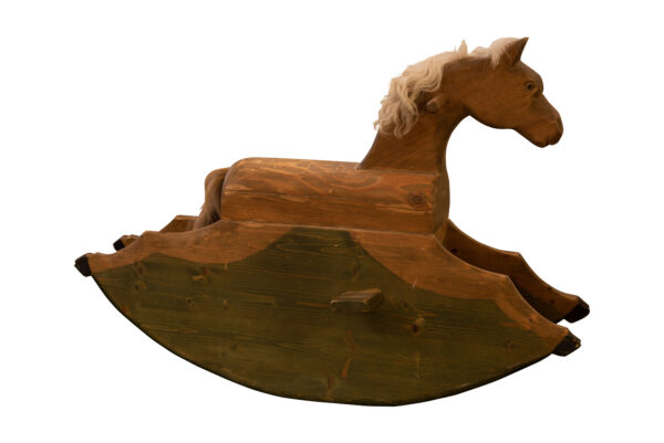 #111 Rustic Wooden Rocking Horse | Rustikales Holzschaukelpferd