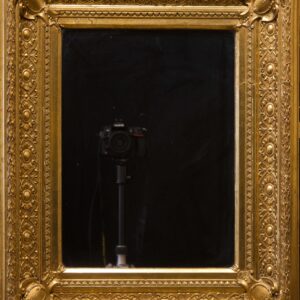 #123 Mirror with gilded wooden frame | Spiegel mit vergoldetem Holzrahmen