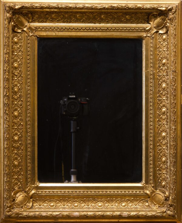 #123 Mirror with gilded wooden frame | Spiegel mit vergoldetem Holzrahmen