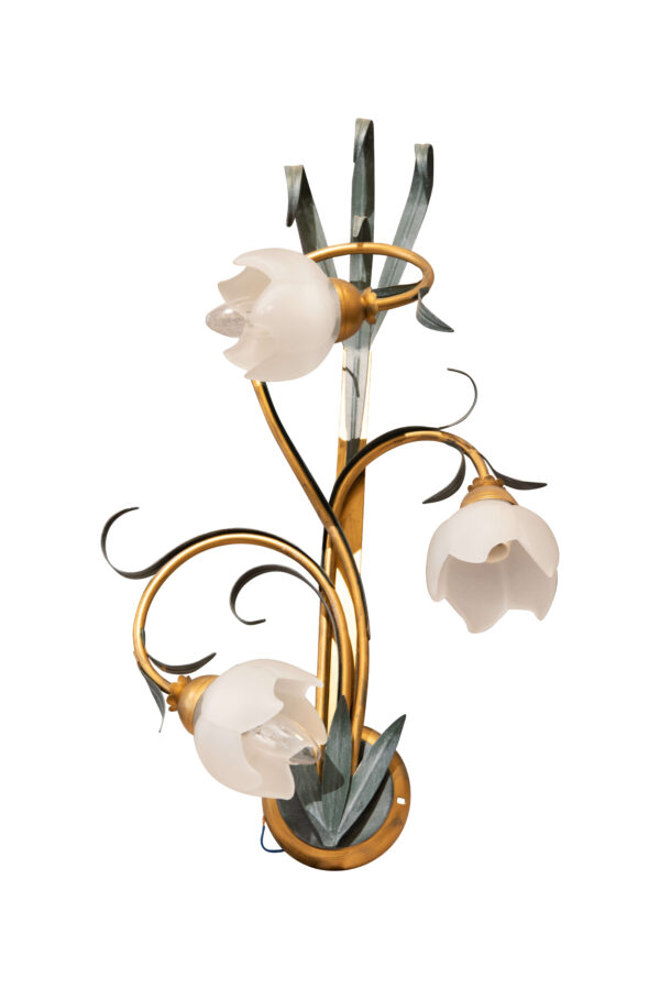 #138 Floral Chandelier | Floraler Luster und Drei Appliken - Image 7