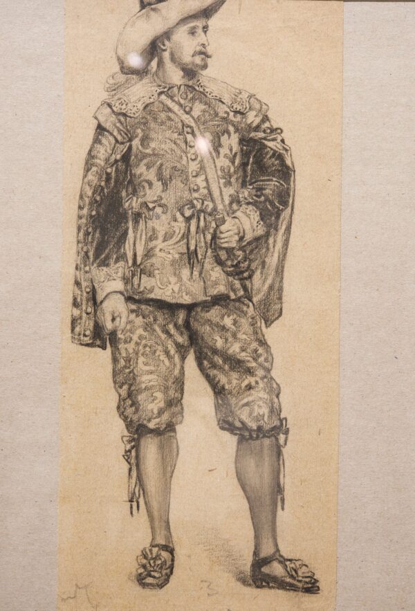 #204 Jean Louis Ernest Meissonier, Portrait of a Musketeer (costume study) | Jean Louis Ernest Meissonier,  Porträt eines Musketier (Kostümstudie) - Image 2