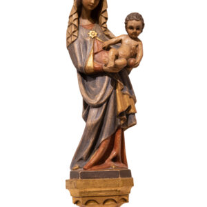 #21 Wooden Statuette Mary And Child | Holzstatue Maria und Kind