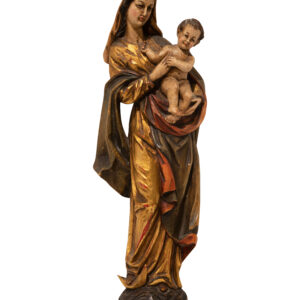 #22 Wooden Statuette Mary And Child | Holzsatuette Maria und Kind
