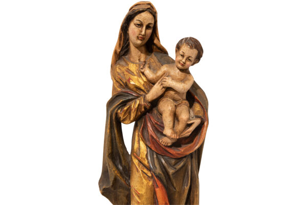 #22 Wooden Statuette Mary And Child | Holzsatuette Maria und Kind - Image 4