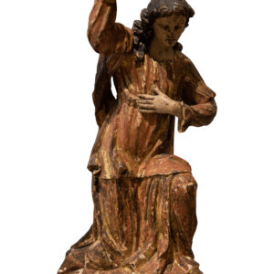 #24 Wooden Sculpture of a Kneeling Angel | Holzskulptur eines knienden Engels