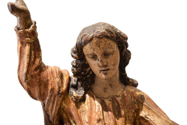 #24 Wooden Sculpture of a Kneeling Angel | Holzskulptur eines knienden Engels - Image 3