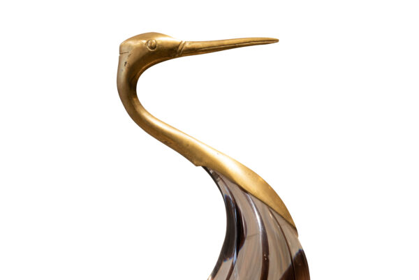 #26 Murano Glass Figure of a Heron  | Murano Glasfigur Reiher - Image 3