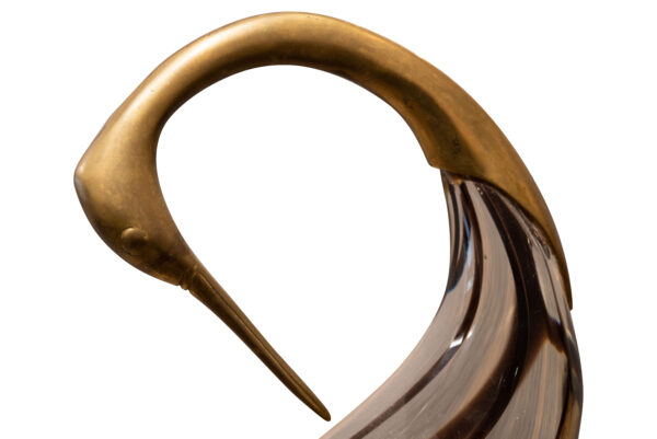 #27 Murano Glass Figure of a Heron  | Murano Glasfigur Reiher - Image 3