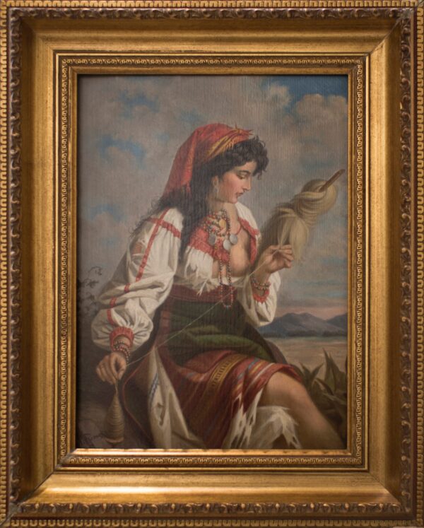 #39 Anton Romako (1832-1889) "The Spinner" | Anton Romako (1832-1889) "Die Spinnerin"