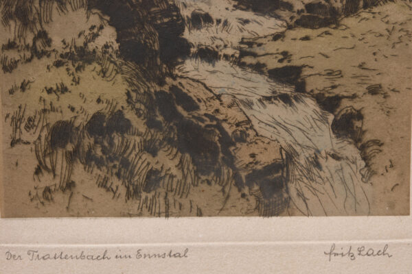 #49 Fritz Lach, "The Trattenbach in Enstal" | Fritz Lach, „Der Trattenbach im Enstal" - Image 3