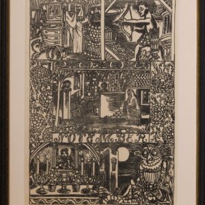 #52 Black-And-White Lithograph, "November" | Lithografie schwarz-weiss,  „November“