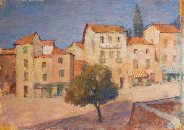 #56 Raimund Wörle (1896–1979), "Town Square In Italy" | Raimund Wörle (1896–1979), „Stadtplatz in Italien“