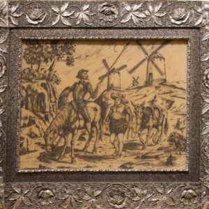 #61  | Unbekannter Künstler, Graviertes Bild Don Quijote mit seinem Freund Sanchez