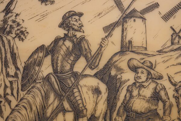 #61  | Unbekannter Künstler, Graviertes Bild Don Quijote mit seinem Freund Sanchez - Image 2