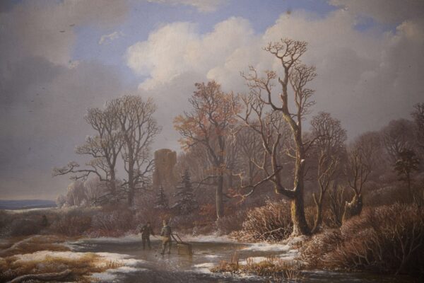 #62 Circle of Reni van Haaren, "Winter Landscape with Old Oaks" | Reni van Haaren Umkreis, Winterlandschaft mit alten Eichen - Image 2