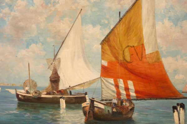 #83 Georg Sommer Attributed, Sailing Ships At Sea | Georg Sommer zugeschrieben, Segelschiffe auf dem Meer - Image 2