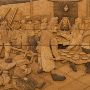 #94 Relief Wood Panel in the Style of Pieter Bruegel the Elder | Relief-Holzbild im Stil von Pieter Bruegel dem Älteren