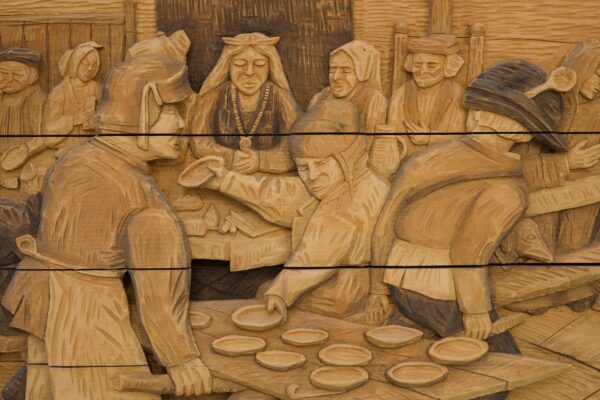 #94 Relief Wood Panel in the Style of Pieter Bruegel the Elder | Relief-Holzbild im Stil von Pieter Bruegel dem Älteren - Image 3