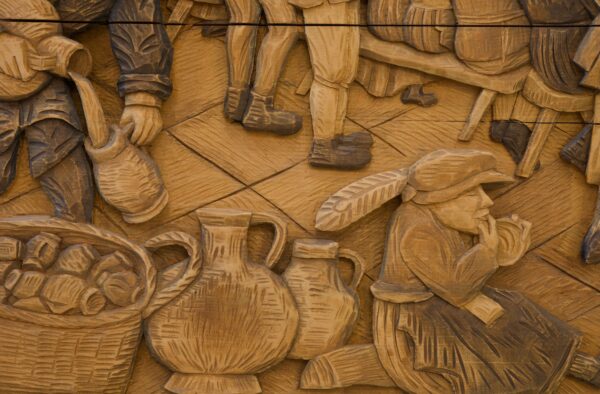 #94 Relief Wood Panel in the Style of Pieter Bruegel the Elder | Relief-Holzbild im Stil von Pieter Bruegel dem Älteren - Image 4