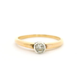 #101 Ring Solitär Gelbgold und Weißgold | Solitary Ring in Yellow Gold and White Gold