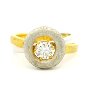 #123 Zweiteiliger Ring Gelbgold und Weißgold | Two-piece Yellow Gold and White Gold Ring
