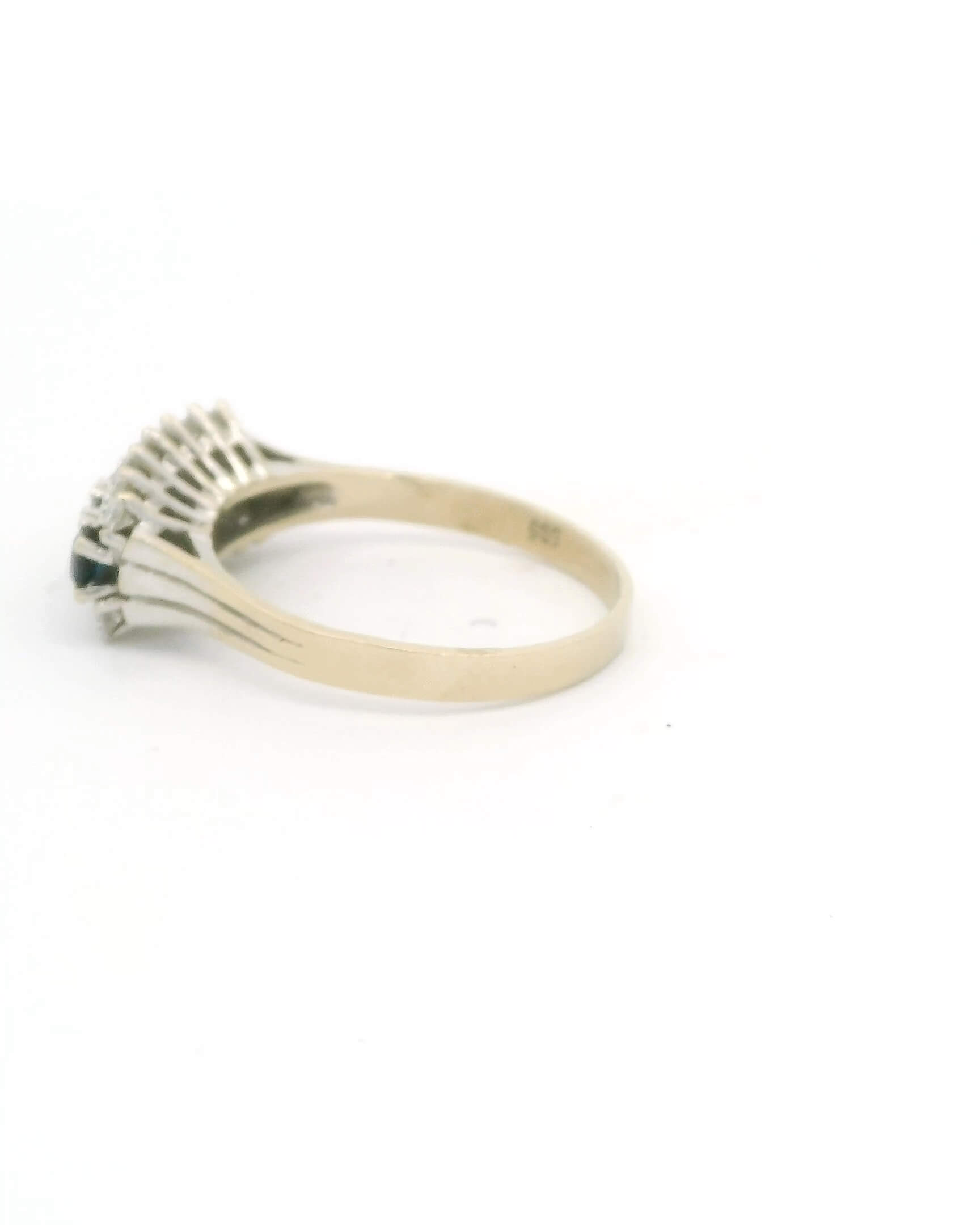 #124 Ring aus Weißgold mit Brillanten und Saphir | Ring In White Gold With Diamonds And Sapphire - Image 3