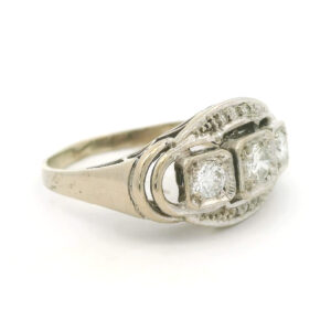 #125 Ring aus Weißgold mit Brillanten und Diamanten | Ring White Gold with Diamonds and Brilliant-Cut Diamonds