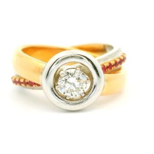 #127 Zweiteiliger Ring Weißgold und Rotgold | Two-piece Ring in White Gold and Rose Gold