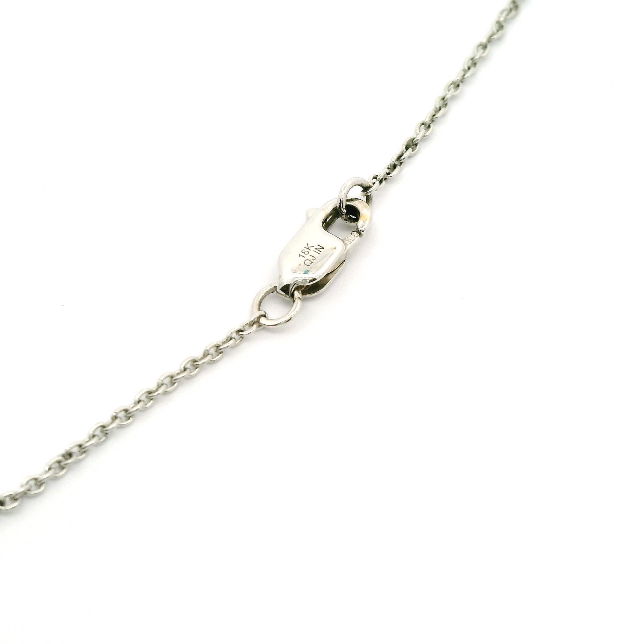 #139 Anhänger mit Kette aus Weißgold mit Brillanten und Aquamarin | Pendant with Chain in White Gold with Diamonds and Aquamarine - Image 3