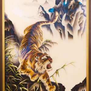 #14 Kolorierte Lithografie Tiger | Colored Lithograph Tiger