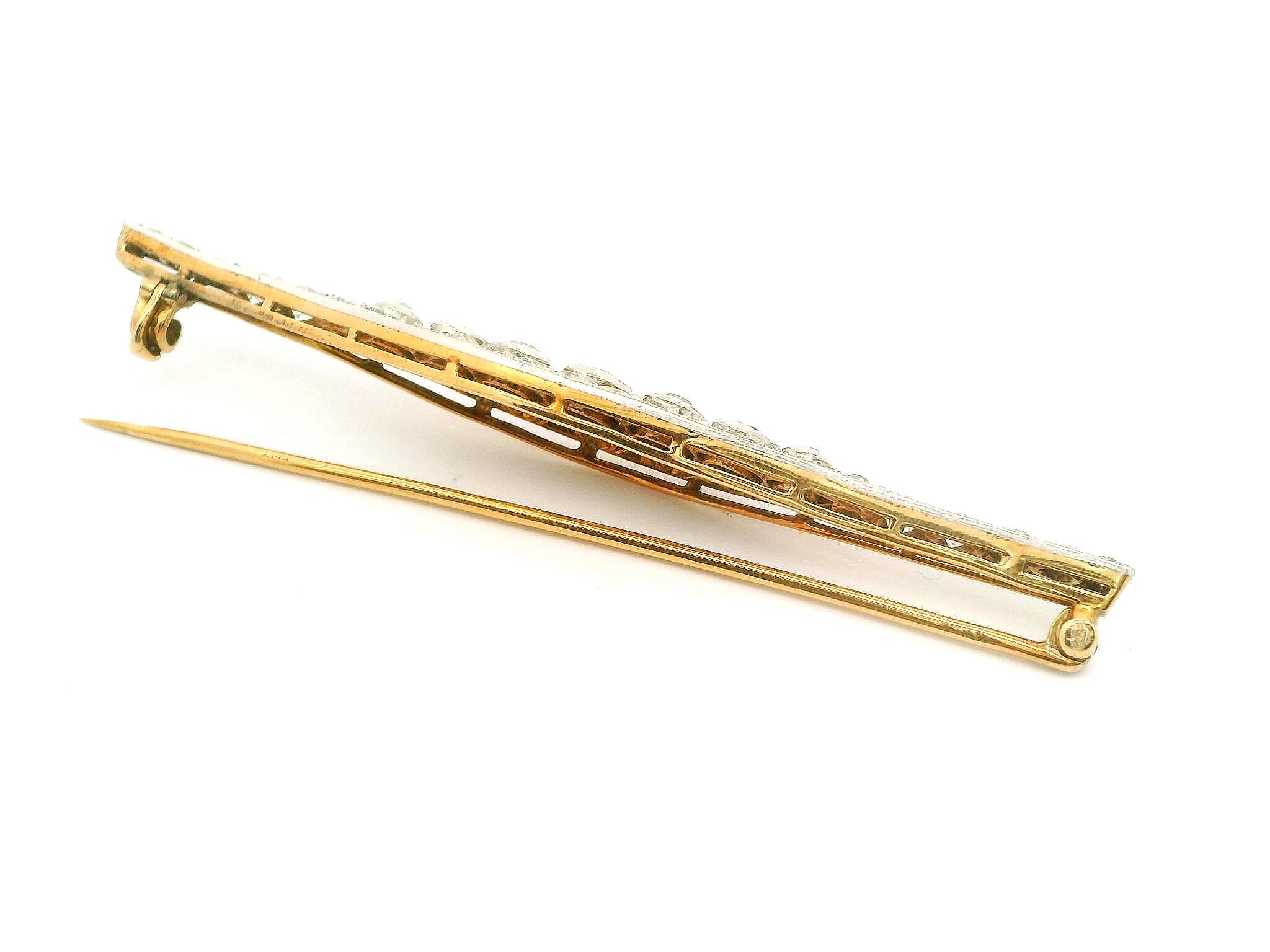 #147 Brosche Gelbgold und Weißgold | Brooch in yellow gold and white gold - Image 3