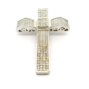 #150 Kreuz Anhänger Weißgold | White Gold Cross Pendant