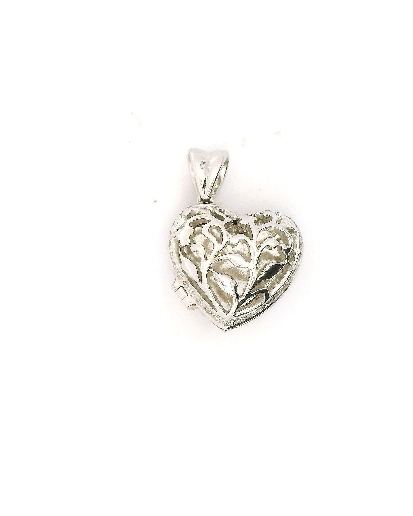 #153 Anhänger/Medaillon Herz aus Weißgold mit Brillanten | Heart Pendant/Medallion In White Gold With Diamonds - Image 3