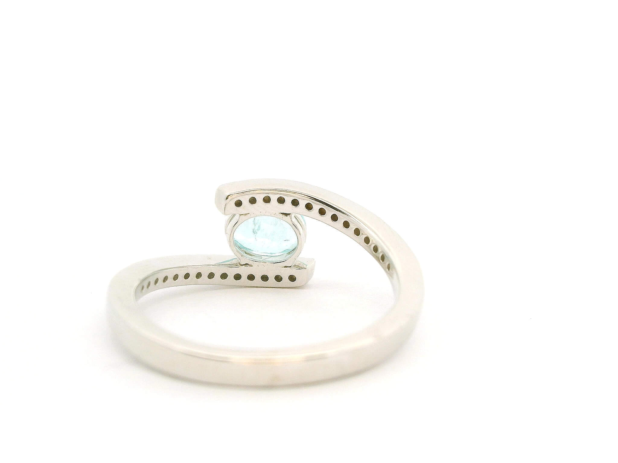 #157 Ring Weißgold mit Brillanten und einen Paraiba Turmalin | Ring White Gold With Diamonds And A Paraiba Tourmaline - Image 3